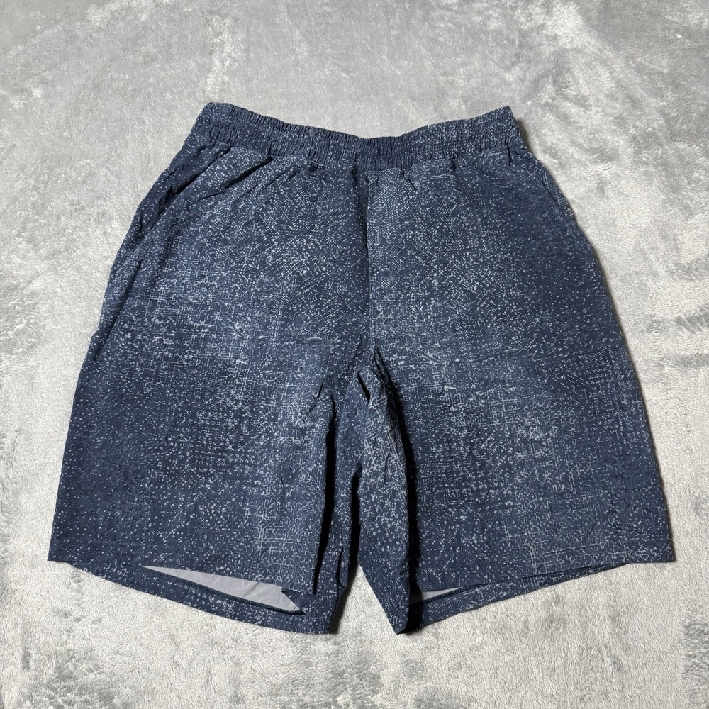 Lululemon Men's Pace Breaker Lined Shorts‎ 8" Vented  Zip Pocket Blue Size M
